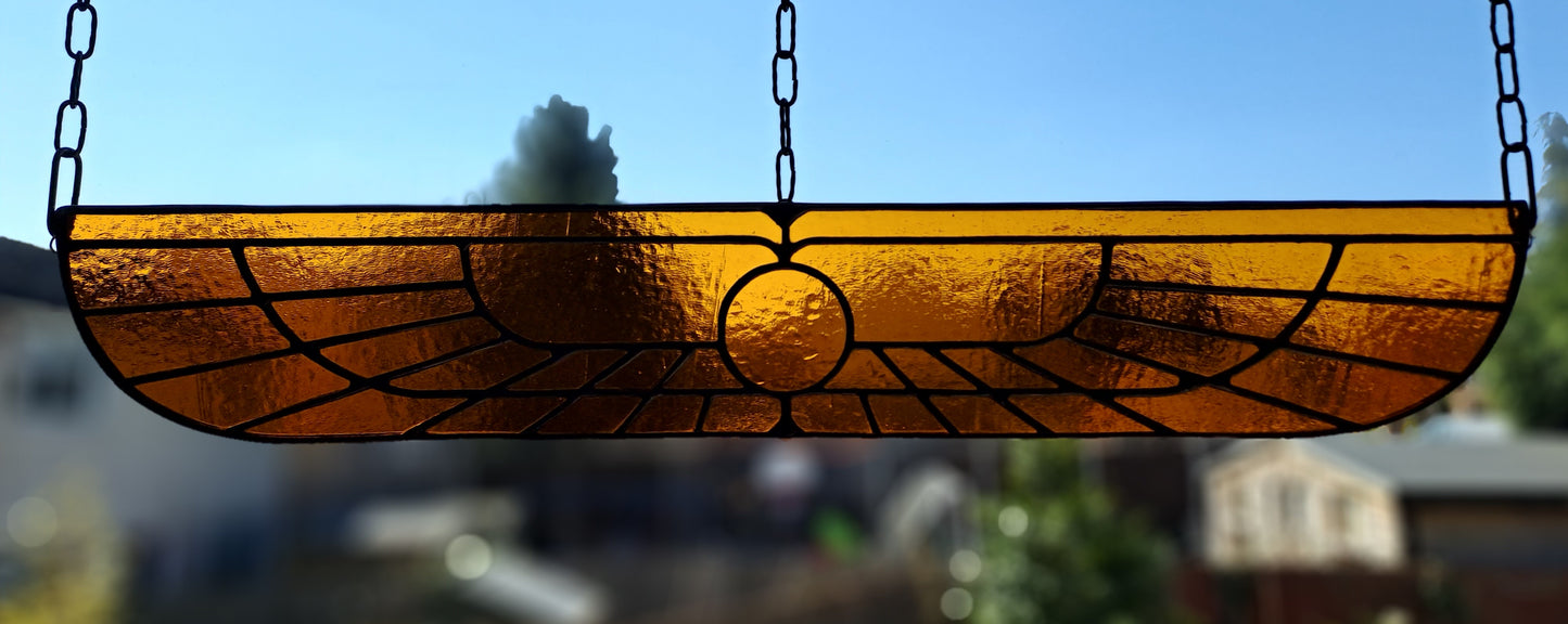 Large Hand Crafted Real Stained Glass Weyland-Yutani Wings Suncatcher Alien Insignia Window Panel - Nostromo - LV426 - Unique Film Inspired